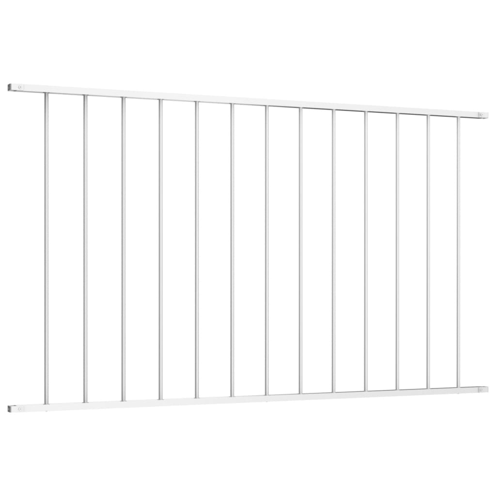 VidaXL Hekpaneel 1,7x1m gepoedercoat staal wit