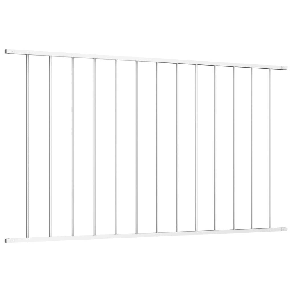 Vidaxl schuttingpaneel gepoedercoat staal 1,63x1,25 m wit