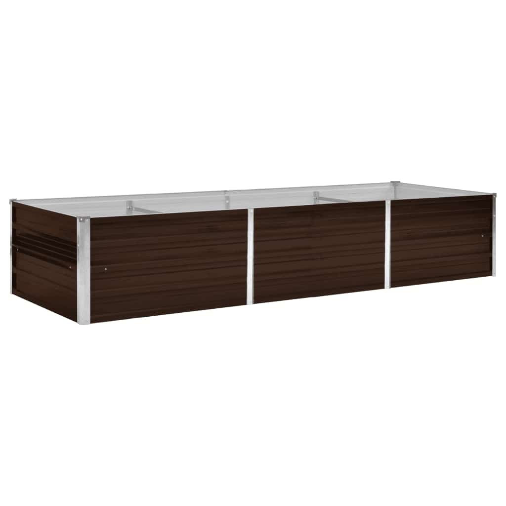 VidaXL Plantenbak 240x80x45 cm gegalvaniseerd staal bruin