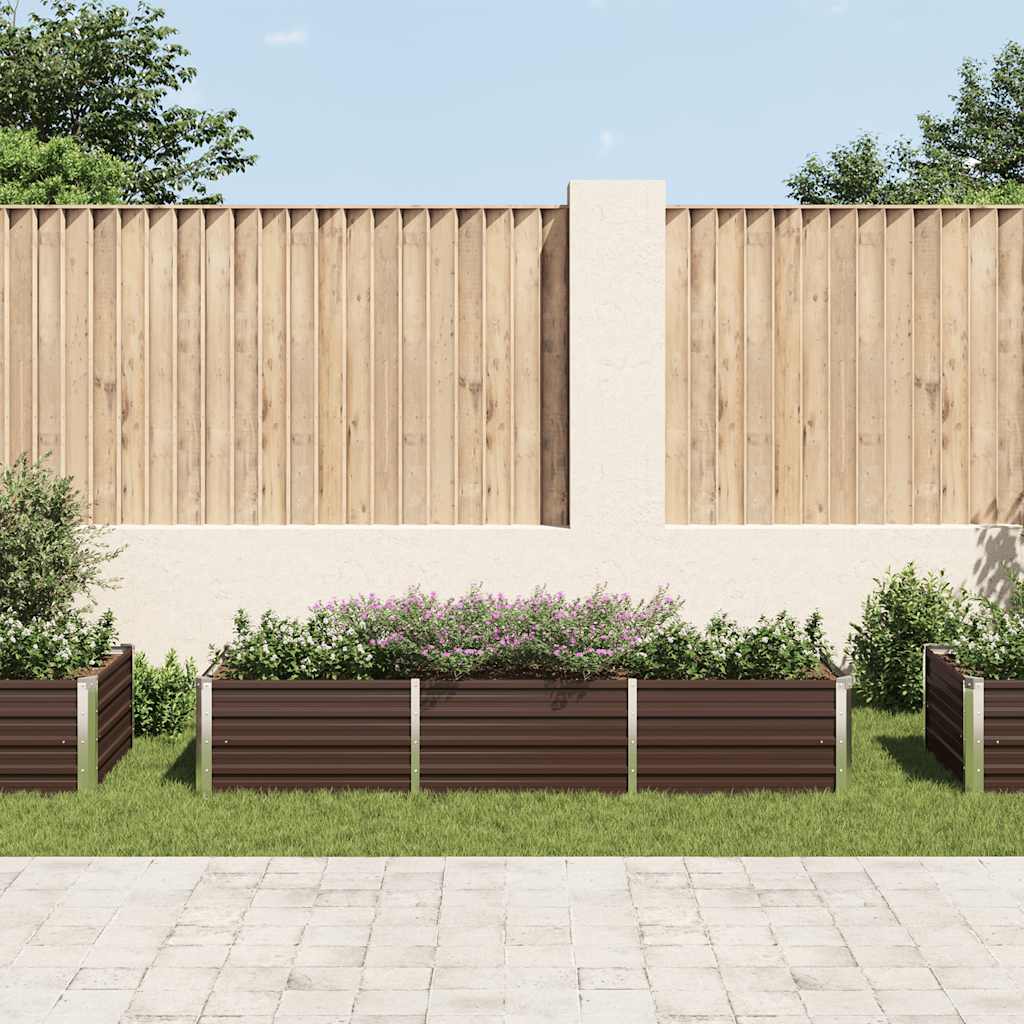 VidaXL Plantenbak 240x80x45 cm gegalvaniseerd staal bruin