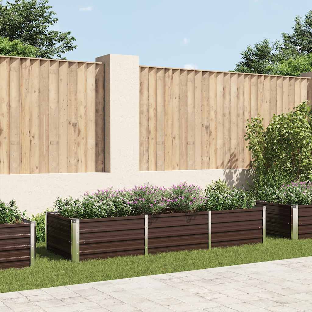 VidaXL Plantenbak 240x80x45 cm gegalvaniseerd staal bruin