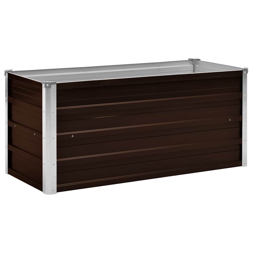 Vidaxl plantenbak 100x40x45 cm gegalvaniseerd staal bruin