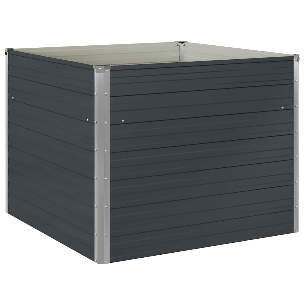 Vidaxl plantenbak verhoogd 100x100x77cm gegalvaniseerd staal antraciet