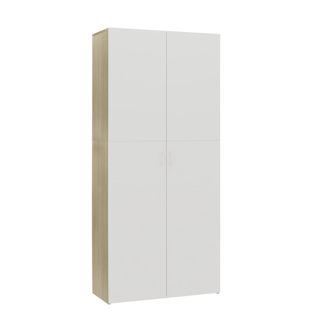 VidaXL Schoenenkast 80x35,5x180cm bewerkt hout met sonoma eikenkleurig