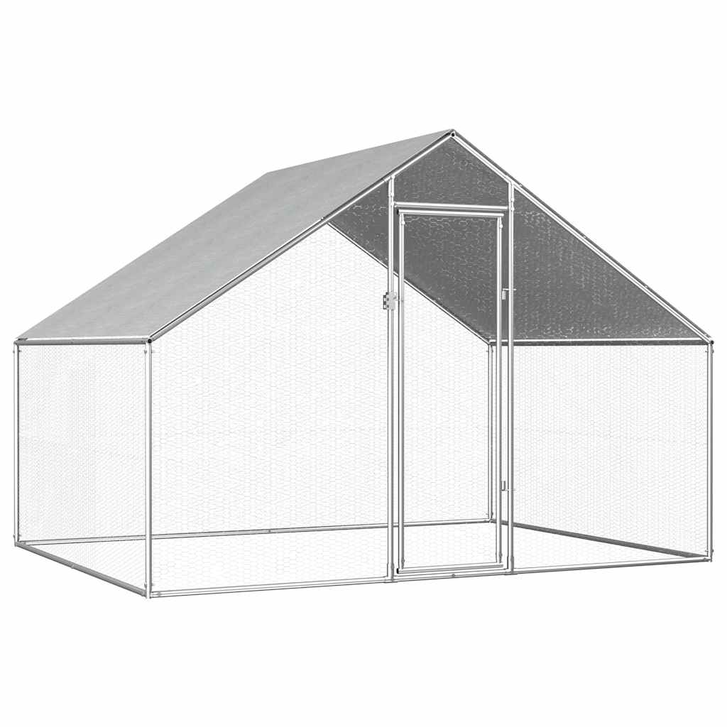 Vidaxl kippenhok 2,75x2x1,92m gegalvaniseerd staal