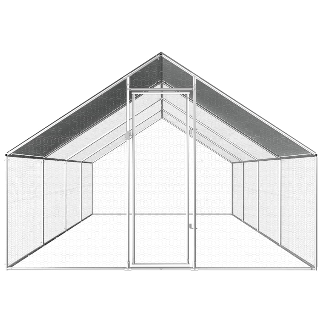VidaXL Kippenhok 2,75x8x1,92m gegalvaniseerd staal
