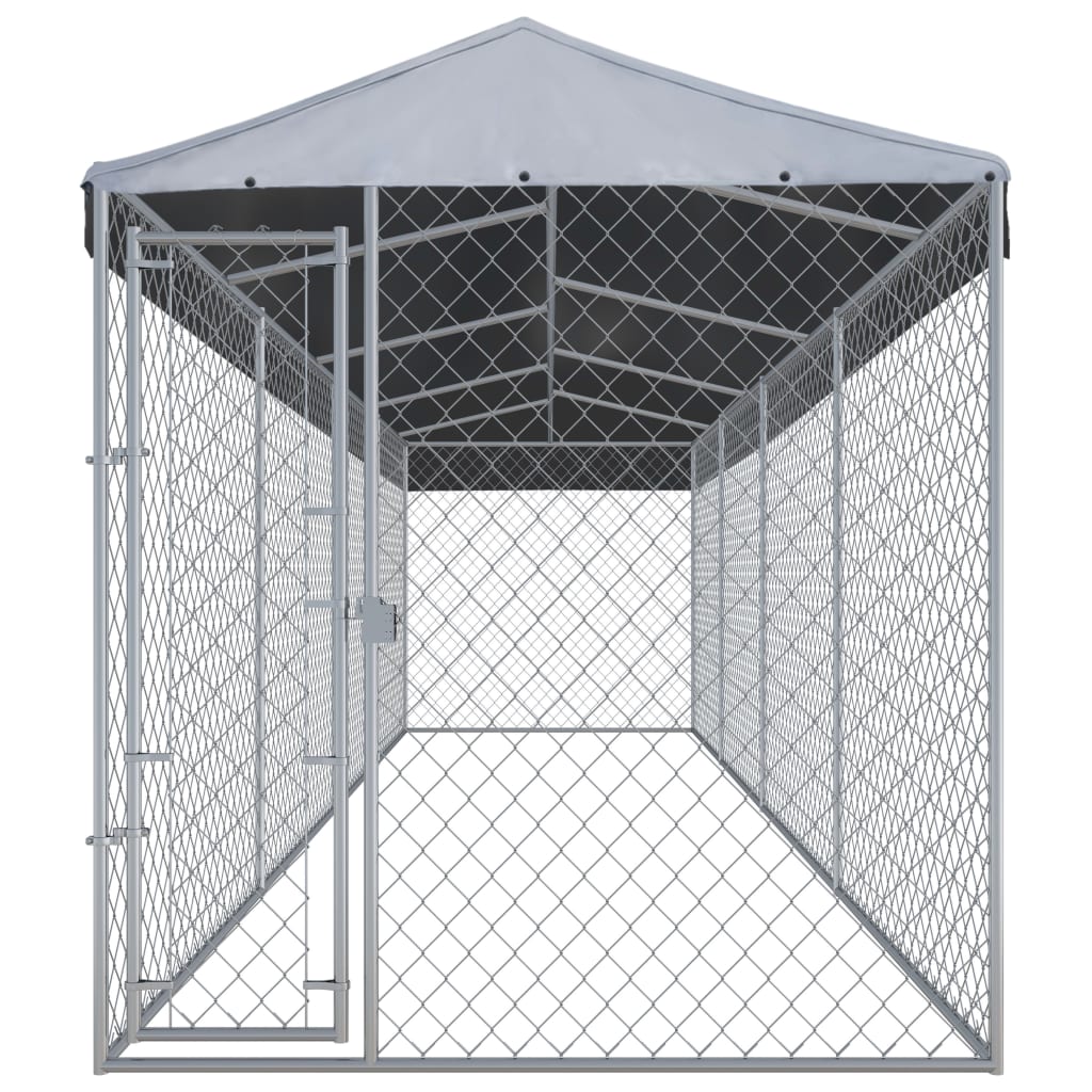 VidaXL Hondenkennel voor buiten met dak 760x190x225m