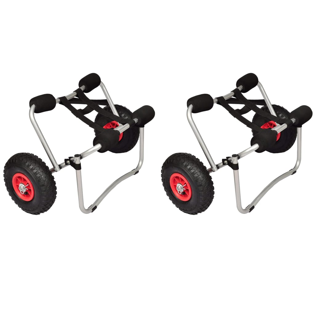 VidaXL Kajaktrolleys 2 st aluminium