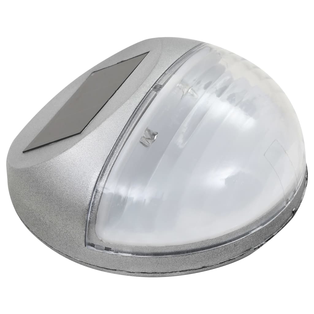 Vidaxl solarwandlampen led 24 st rond zilverkleurig