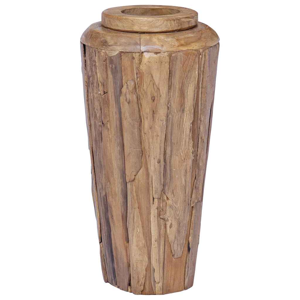Vidaxl decoratievaas 40x80 cm massief teakhout