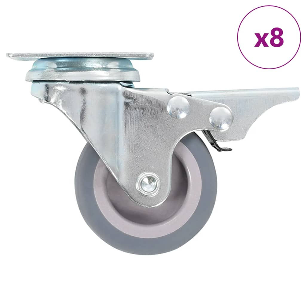 Vidaxl 8 st zwenkwielen 50 mm