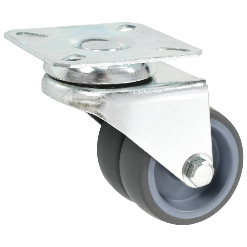 Vidaxl 24 st zwenkwielen dubbel 50 mm