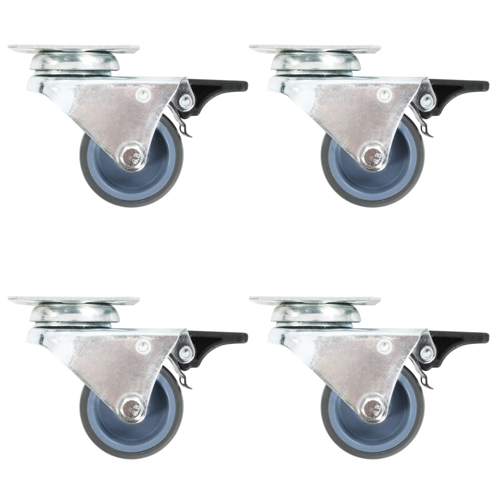 Vidaxl 24 st zwenkwielen dubbel 50 mm
