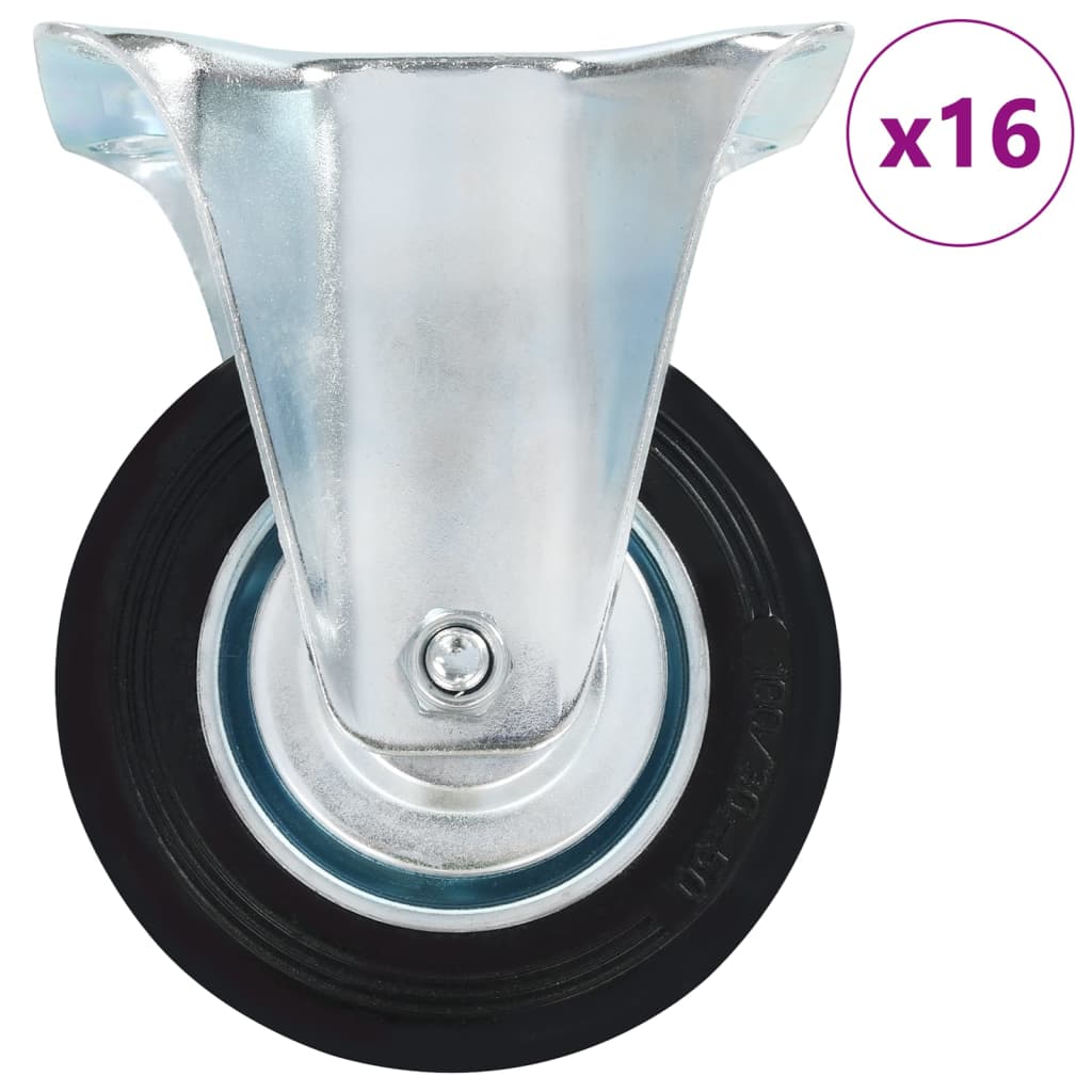 Vidaxl 16 st wielen vast 100 mm