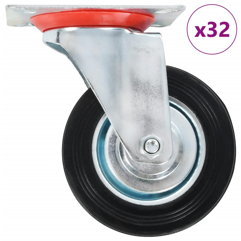 Vidaxl 32 st zwenkwielen 100 mm
