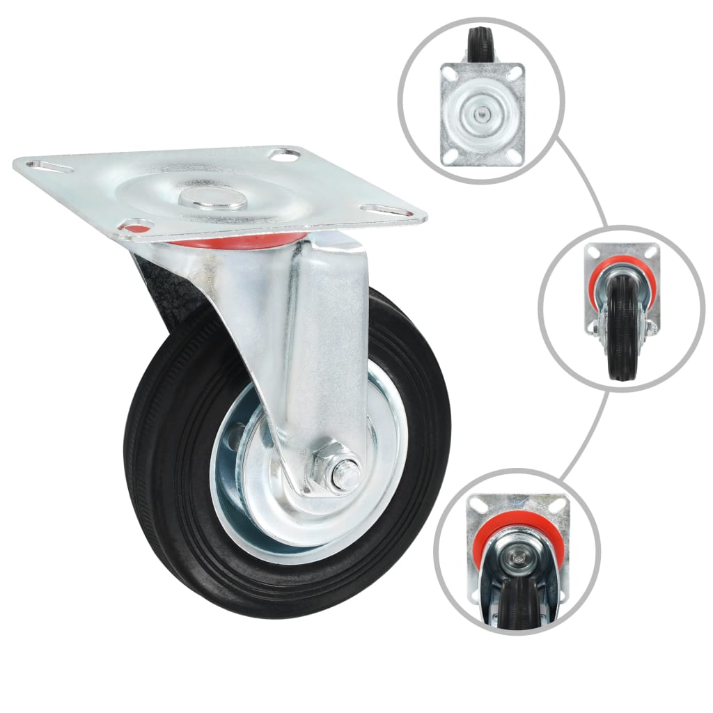 Vidaxl 24 st zwenkwielen 100 mm