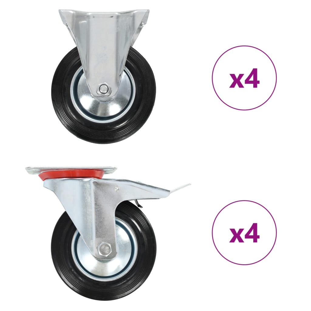 VidaXL 8-delige wielen 160 mm