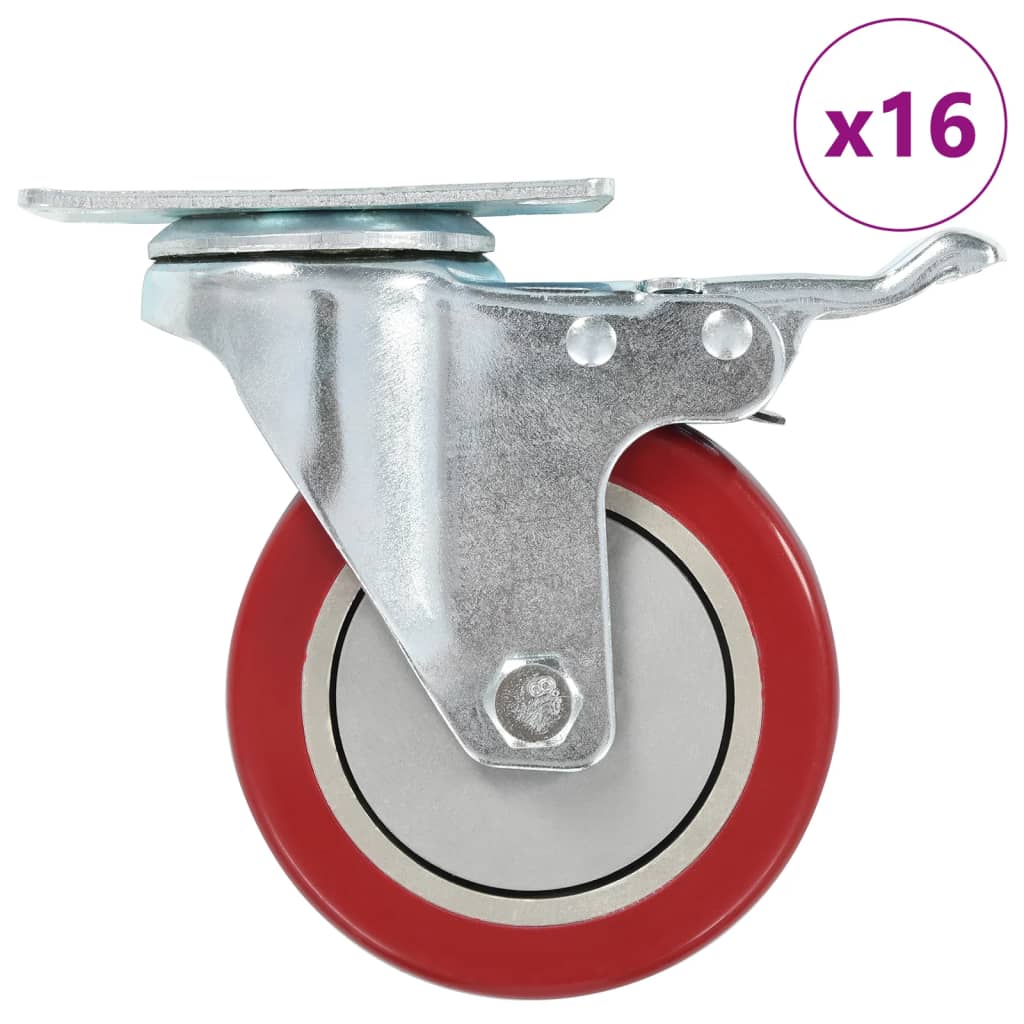 Vidaxl zwenkwielen 16 st 100 mm