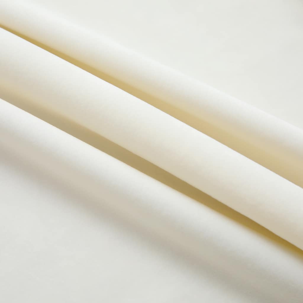 Vidaxl gordijnen verduisterend 2 st met haken 140x175 cm fluweel crème