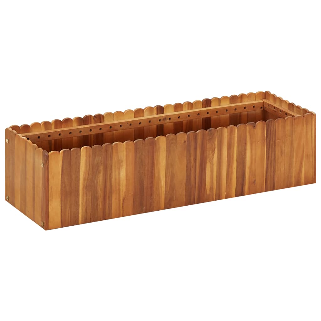 Vidaxl plantenbak 100x30x25 cm massief acaciahout