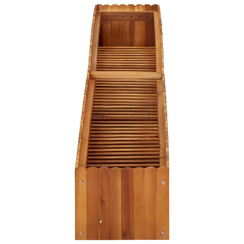 Vidaxl plantenbak 200x30x25 cm massief acaciahout