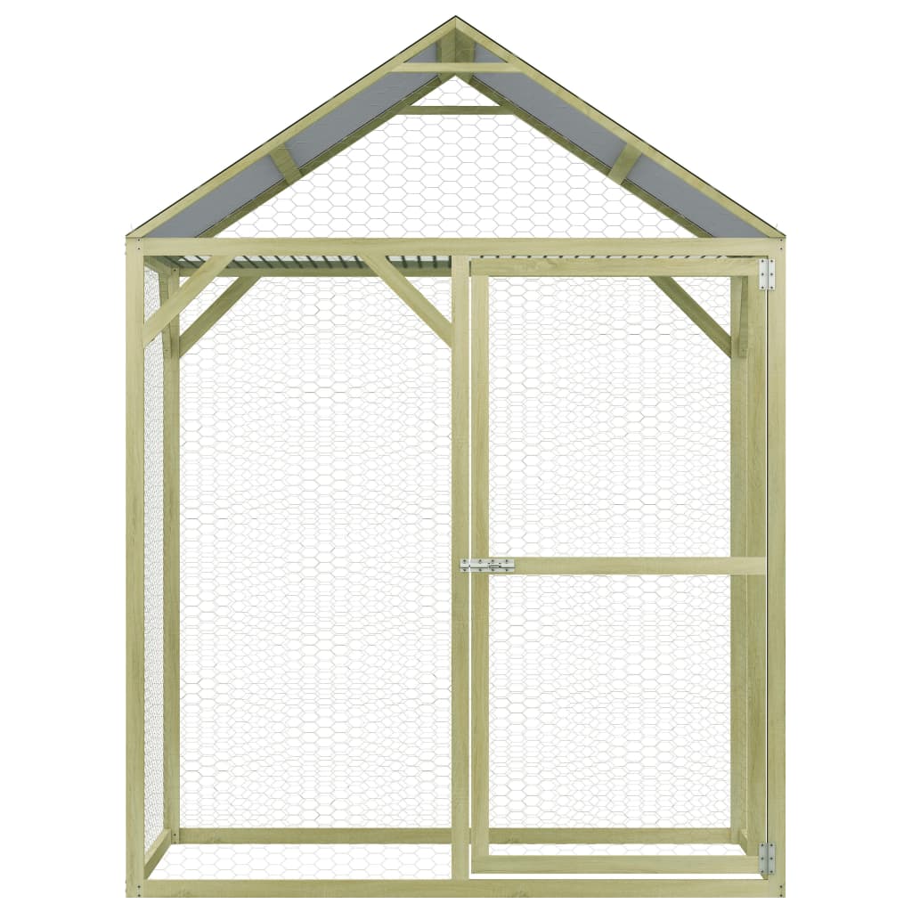 VidaXL Kippenhok 1,5x1,5x2 m geïmpregneerd groenenhout
