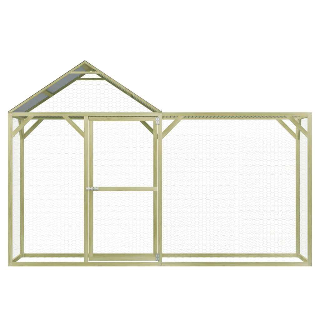 VidaXL Kippenhok 3x1,5x2m geïmpregneerd groenenhout