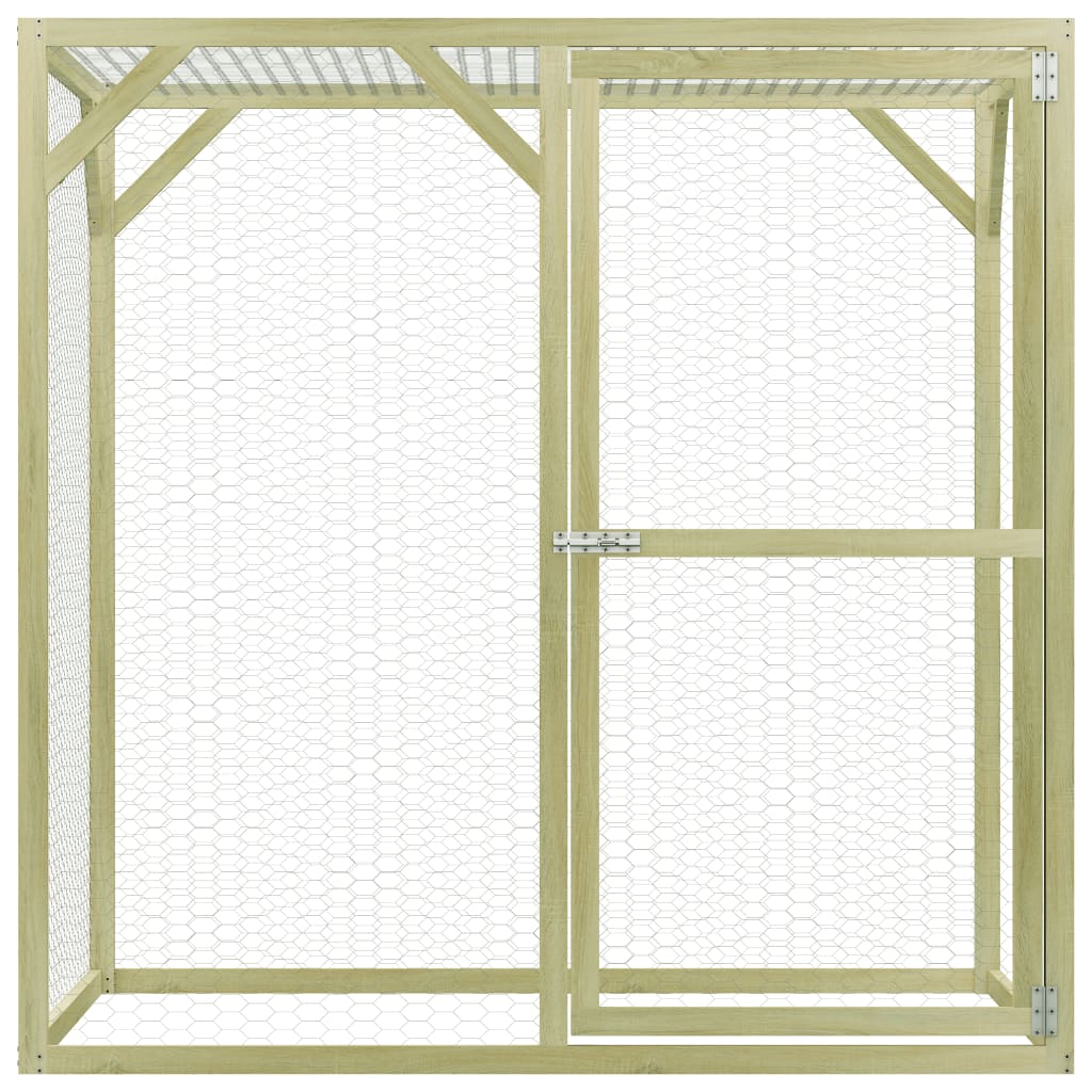 VidaXL Kippenhok 1,5x1,5x1,5m geïmpregneerd groenenhout