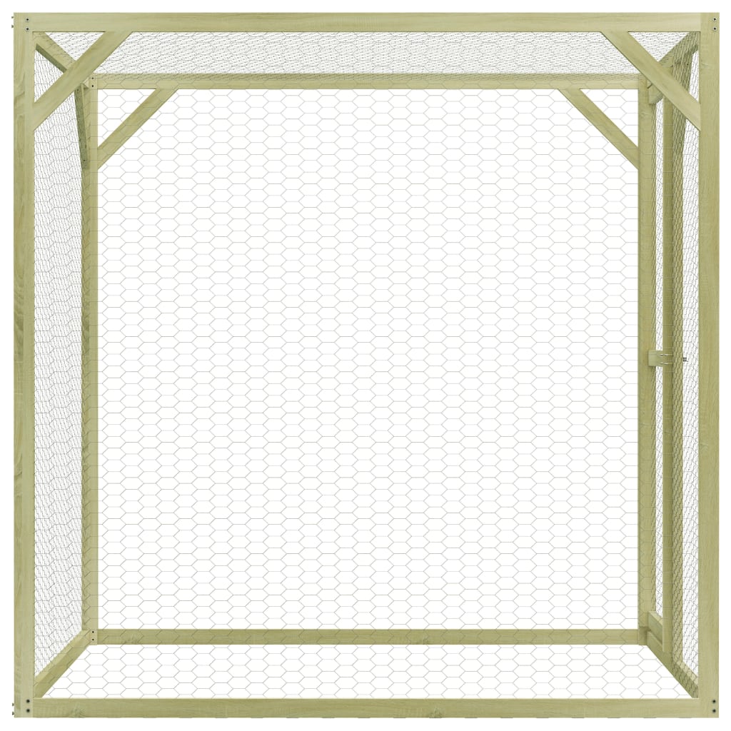 VidaXL Kippenhok 1,5x1,5x1,5m geïmpregneerd groenenhout