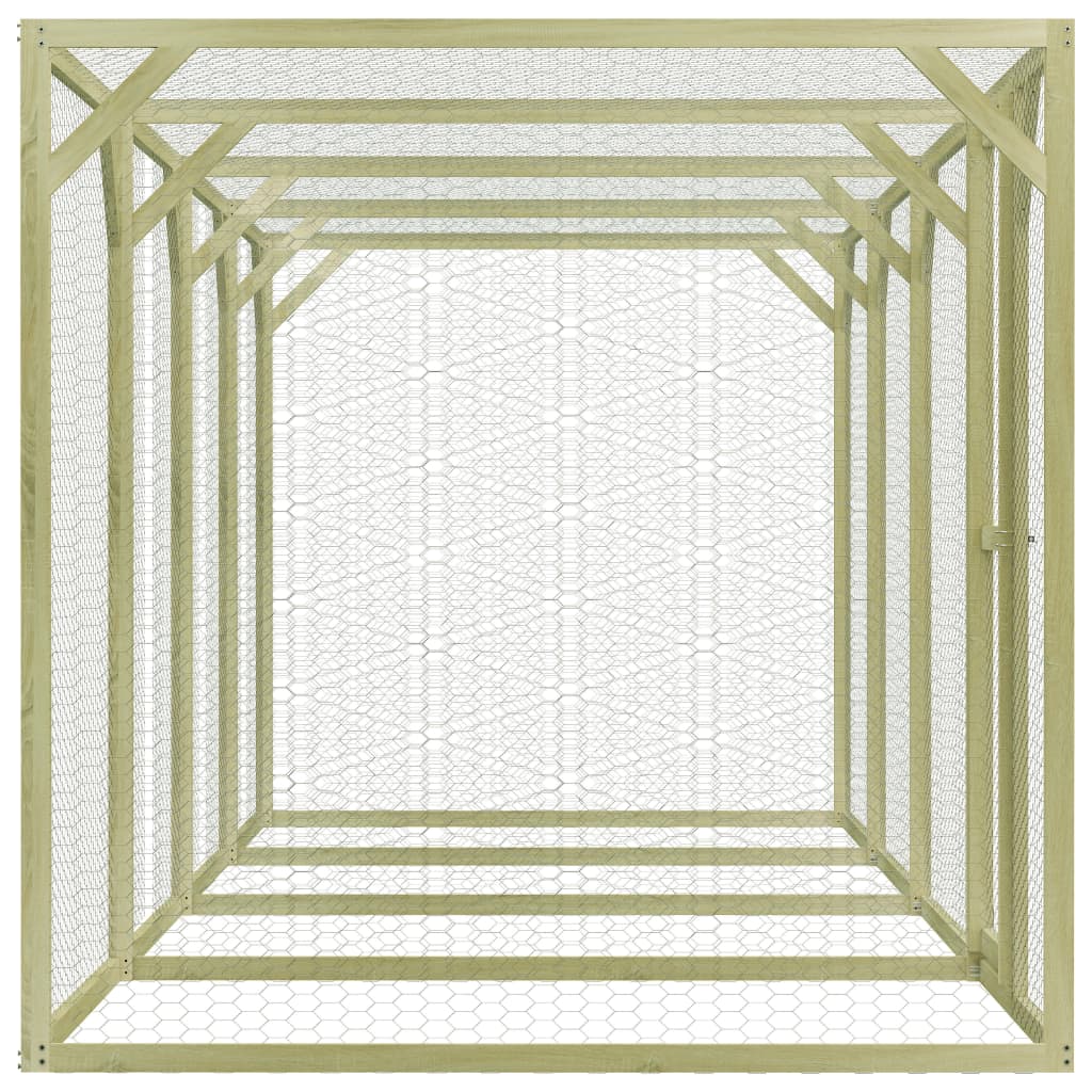 VidaXL Kippenhok 1,5x6x1,5m geïmpregneerd groenenhout