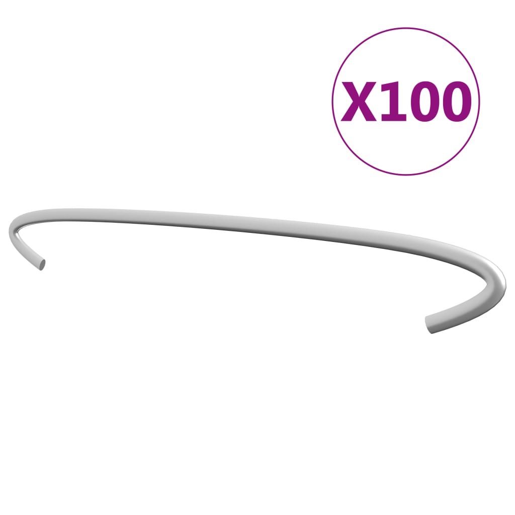 Vidaxl schanskorfhaken 100 st 30 cm gegalvaniseerd staal
