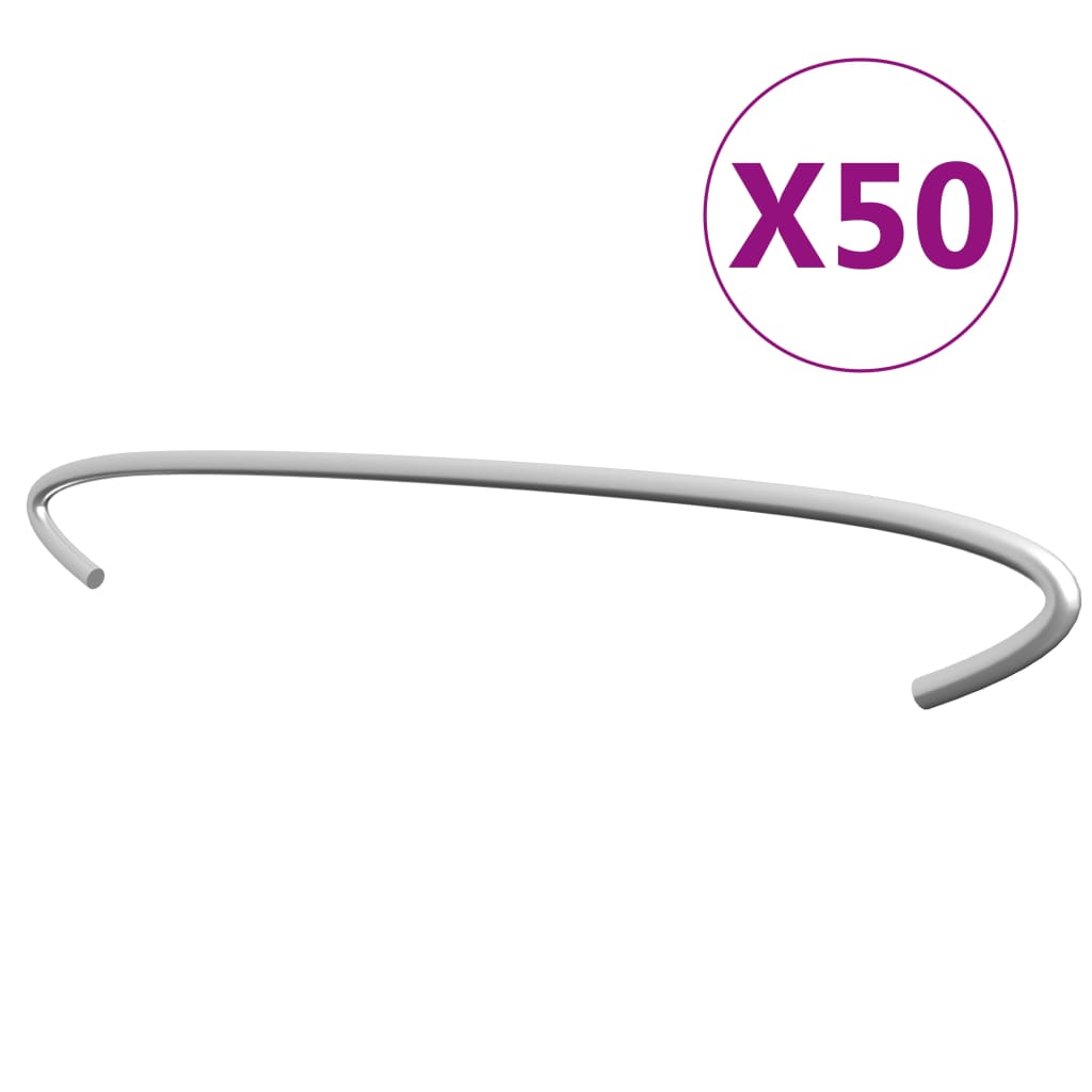 Vidaxl schanskorfhaken 50 st 50 cm gegalvaniseerd staal