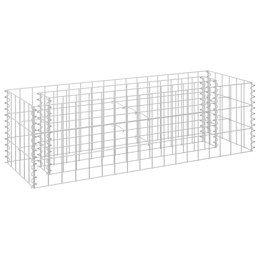 Vidaxl schanskorf plantenbak gebogen 90x30x30 cm gegalvaniseerd staal