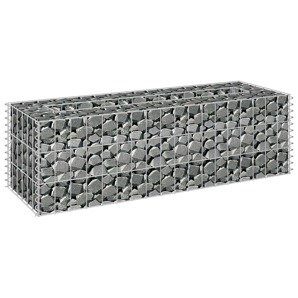 Vidaxl schanskorf plantenbak gebogen 90x30x30 cm gegalvaniseerd staal