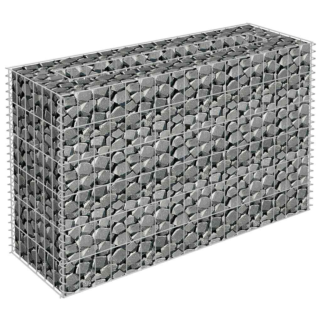 VidaXL Gabion plantenbak vergroot 90x30x60 cm gegalvaniseerd staal