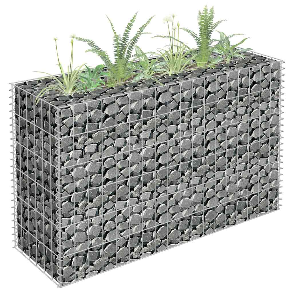 VidaXL Gabion plantenbak vergroot 90x30x60 cm gegalvaniseerd staal