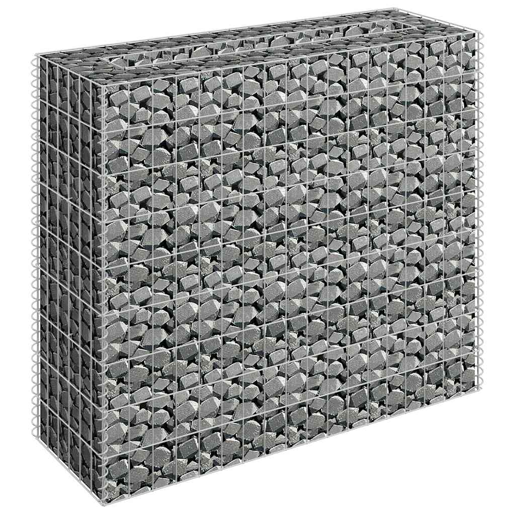 Vidaxl schanskorf plantenbak gebogen 90x30x90 cm gegalvaniseerd staal