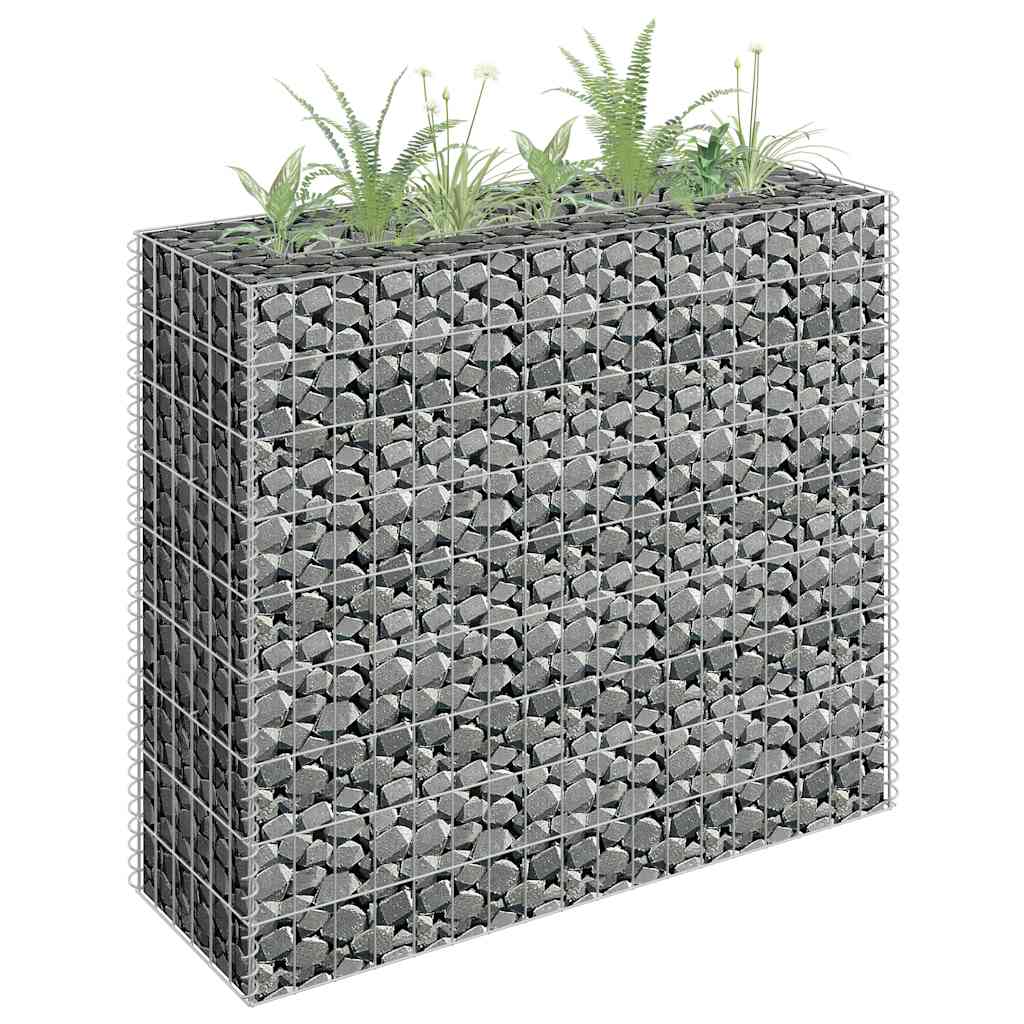 Vidaxl schanskorf plantenbak gebogen 90x30x90 cm gegalvaniseerd staal