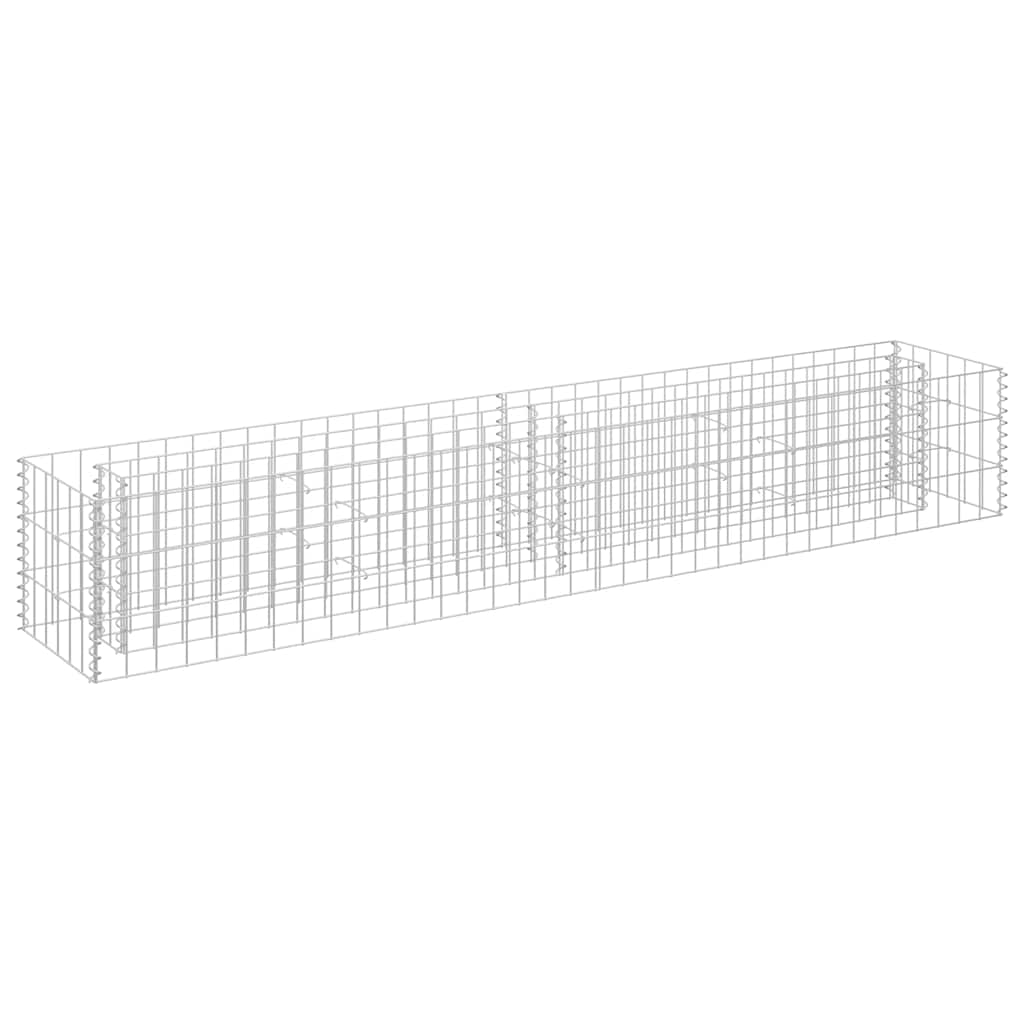 Vidaxl schanskorf plantenbak gebogen 180x30x30 cm gegalvaniseerd staal
