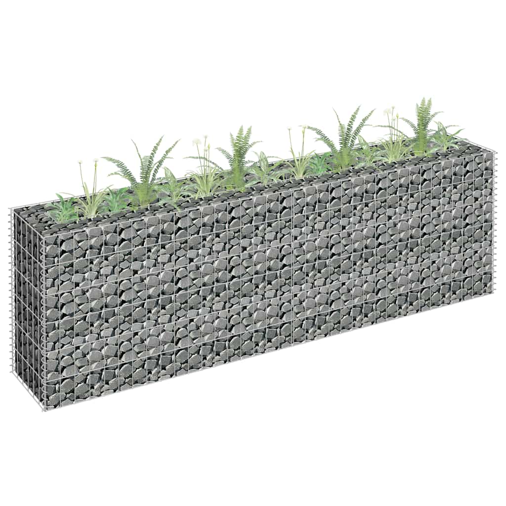 Vidaxl schanskorf plantenbak gebogen 180x30x60 cm gegalvaniseerd staal
