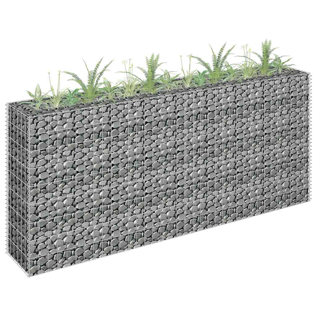 VidaXL Gabion plantenbak vergroot 180x30x90 cm gegalvaniseerd staal