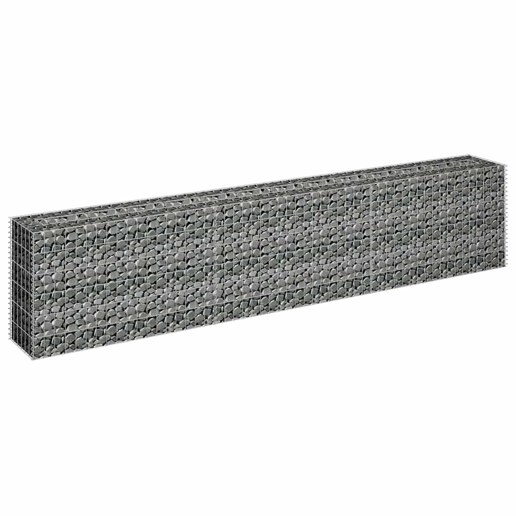Vidaxl schanskorf plantenbak gebogen 270x30x60 cm gegalvaniseerd staal