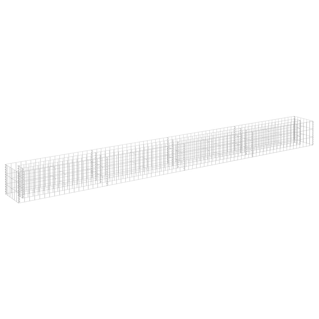 Vidaxl schanskorf plantenbak gebogen 360x30x30 cm gegalvaniseerd staal