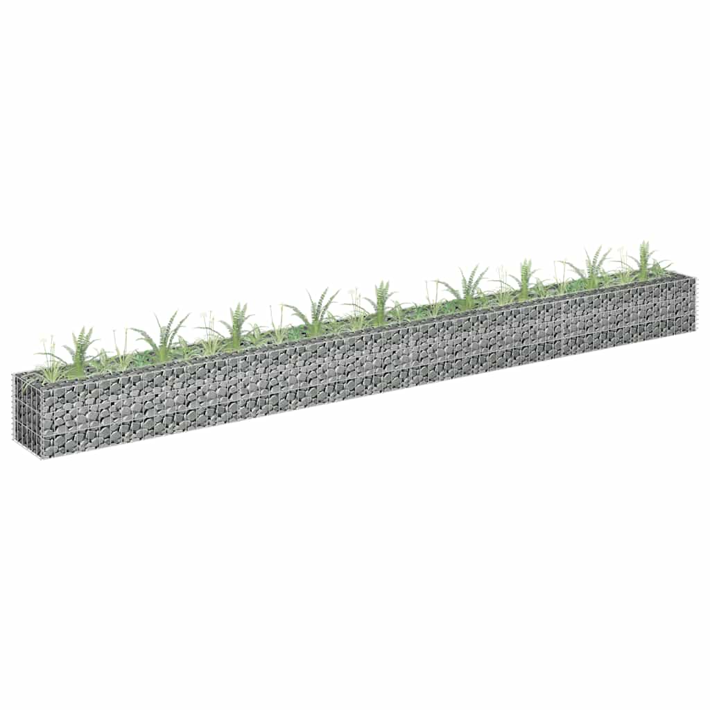 Vidaxl schanskorf plantenbak gebogen 360x30x30 cm gegalvaniseerd staal