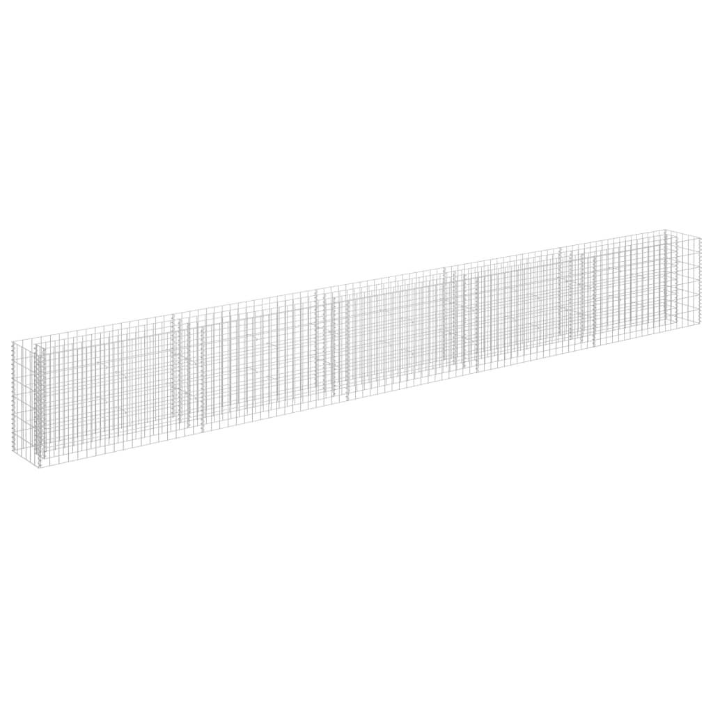 VidaXL Gabion plantenbak vergroot 450x30x60 cm gegalvaniseerd staal