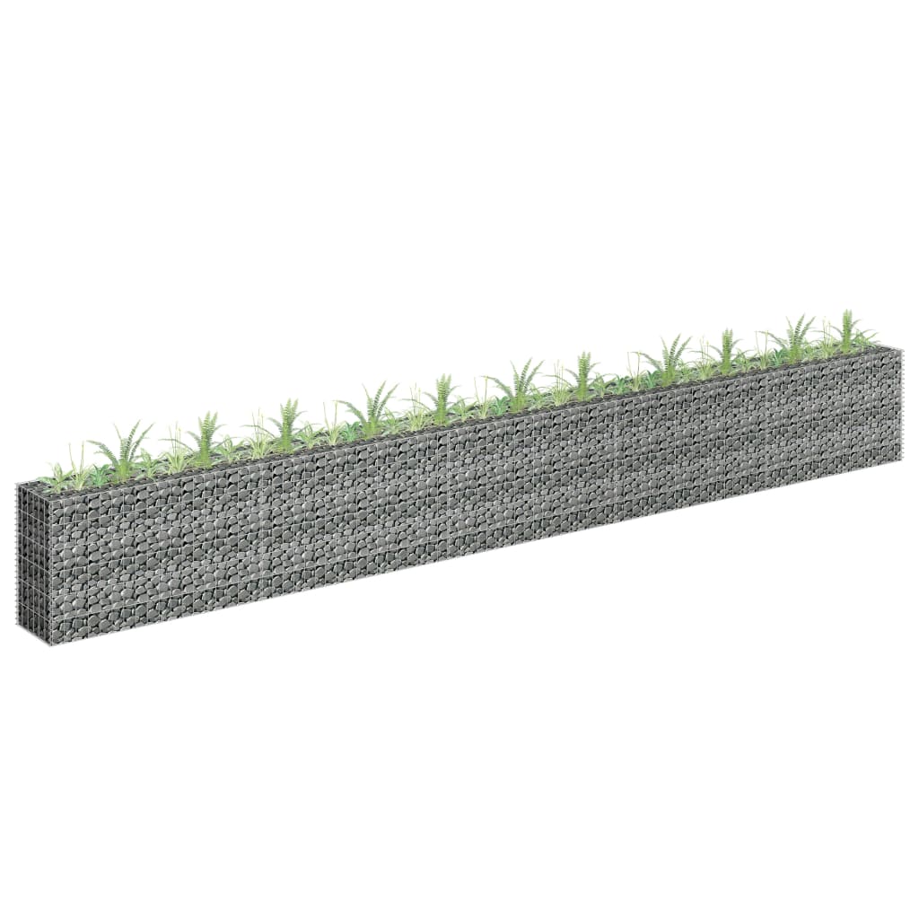 VidaXL Gabion plantenbak vergroot 450x30x60 cm gegalvaniseerd staal