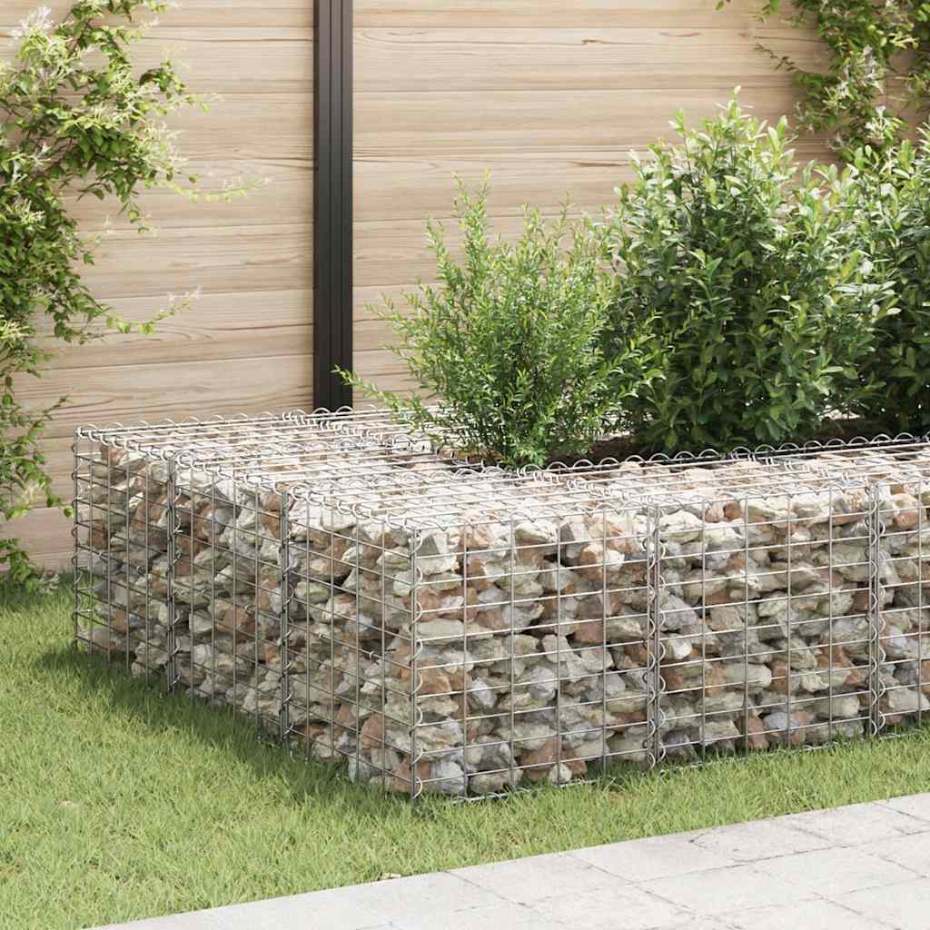 Vidaxl schanskorf plantenbak gemotiveerd kubus 50x50x50 cm staaldraad