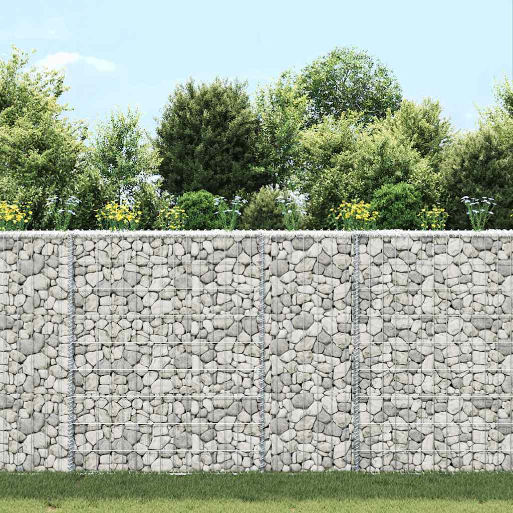 Vidaxl schanskorf plantenbak trapezium 80x20x100 cm gegalvaniseerd staal