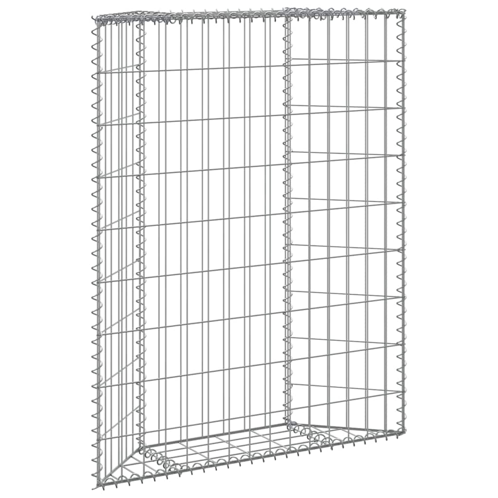 Vidaxl schanskorf plantenbak trapezium 80x20x100 cm gegalvaniseerd staal