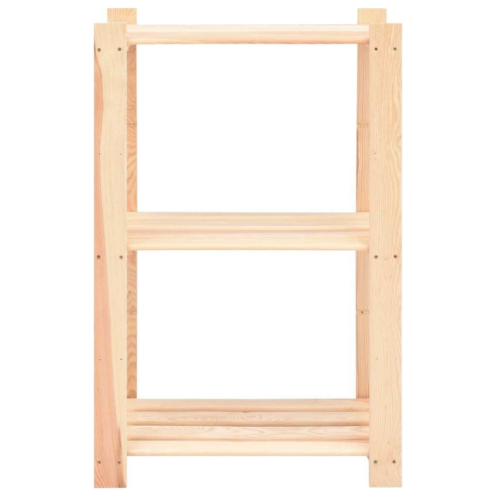 Vidaxl opbergrek 3-laags 60x38x90 cm massief groenenhout 150 kg